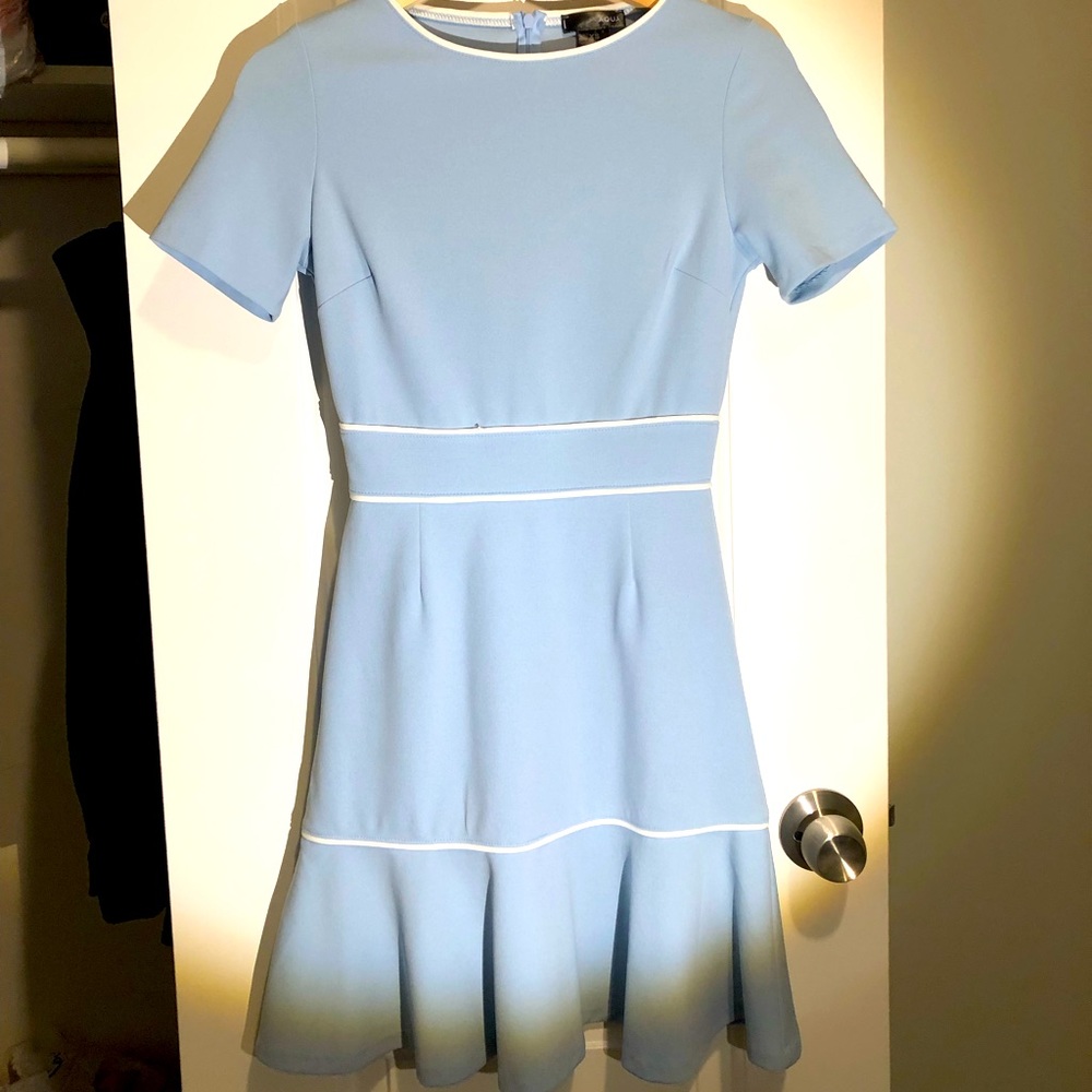 Aqua dress from Bloomingdales